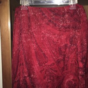 Red print Anne Klein skirt